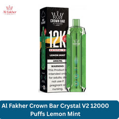 Al Fakher Crown Bar Crystal V2 12000 Puffs Lemon Mint