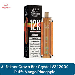 Al Fakher Crown Bar Crystal V2 12000 Puffs Mango Pineapple