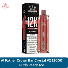 Al Fakher Crown Bar Crystal V2 12000 Puffs Peach Ice