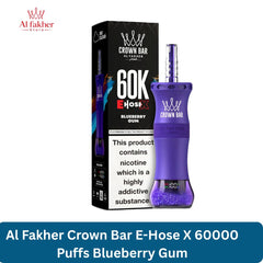 Al Fakher Crown Bar E-Hose X 60000 Puffs Blueberry Gum