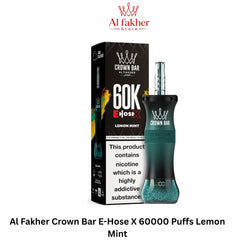 Al Fakher Crown Bar E-Hose X 60000 Puffs Lemon Mint