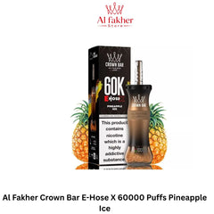 Al Fakher Crown Bar E-Hose X 60000 Puffs Pineapple Ice