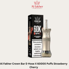 Al Fakher Crown Bar E-Hose X 60000 Puffs Strawberry Cherry