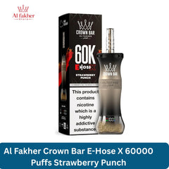 Al Fakher Crown Bar E-Hose X 60000 Puffs Strawberry Punch