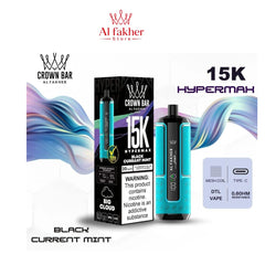 Al Fakher Crown Bar Hypermax 15000 Puffs Black Current Mint