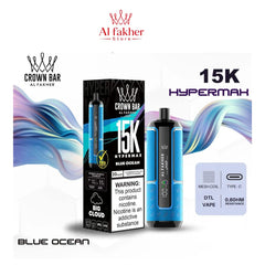 Al Fakher Crown Bar Hypermax 15000 Puffs Blue Ocean