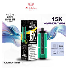 Al Fakher Crown Bar Hypermax 15000 Puffs Lemon Mint