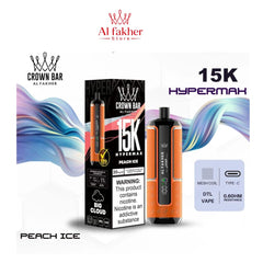 Al Fakher Crown Bar Hypermax 15000 Puffs Peach ice