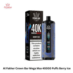 Al Fakher Crown Bar Mega Max 40000 Puffs Berry Ice