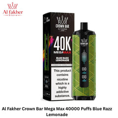 Al Fakher Crown Bar Mega Max 40000 Puffs Blue Razz Lemonade
