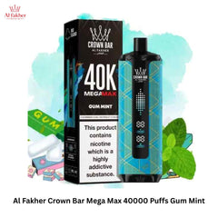 Al Fakher Crown Bar Mega Max 40000 Puffs Gum Mint