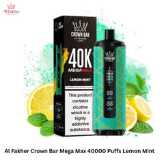 Al Fakher Crown Bar Mega Max 40000 Puffs Lemon Mint