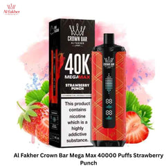 Al Fakher Crown Bar Mega Max 40000 Puffs Strawberry Punch