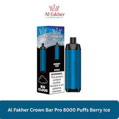 Al Fakher Crown Bar Pro 8000 Puffs Berry Ice