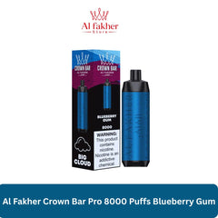 Al Fakher Crown Bar Pro 8000 Puffs Blueberry Gum