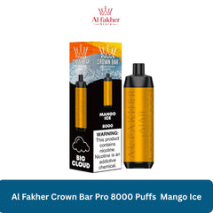 Al Fakher Crown Bar Pro 8000 Puffs Mango Ice