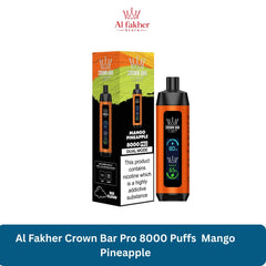 Al Fakher Crown Bar Pro 8000 Puffs Mango Pineapple