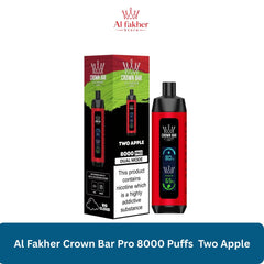 Al Fakher Crown Bar Pro 8000 Puffs Two Apple