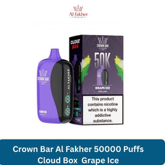 Crown Bar Al Fakher 50000 Puffs Cloud Box Grape Ice