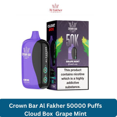 Crown Bar Al Fakher 50000 Puffs Cloud Box Grape Mint