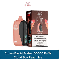 Crown Bar Al Fakher 50000 Puffs Cloud Box Peach Ice