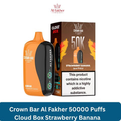Crown Bar Al Fakher 50000 Puffs Cloud Box Strawberry Banana