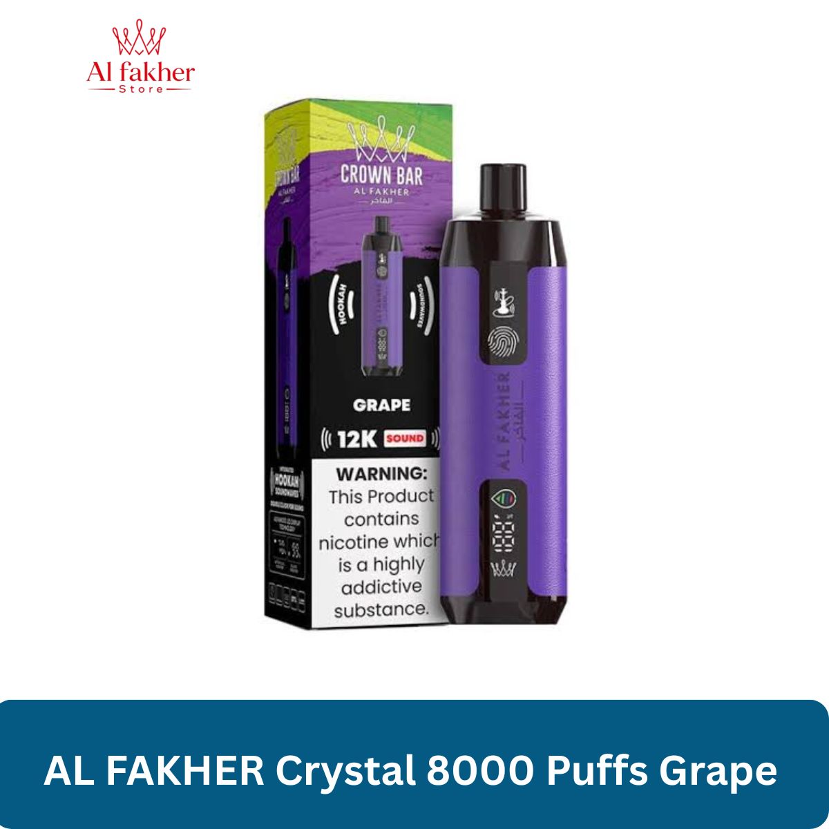 AL FAKHER Crystal 8000 Puffs Grape