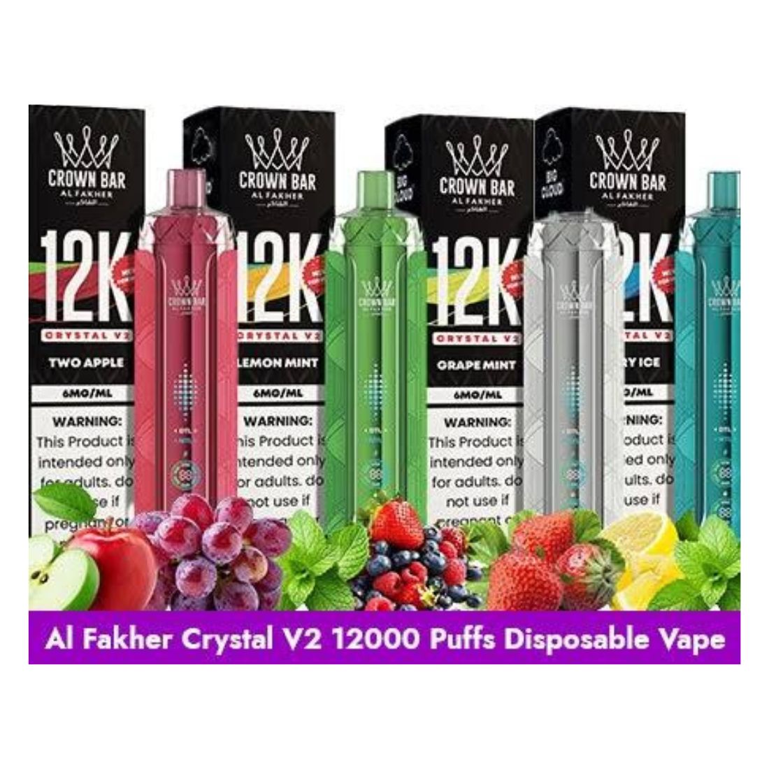 Al Fakher Crown Bar 12K Crystal V2 Disposable Vape