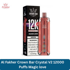 Al Fakher Crown Bar Crystal V2 12000 Puffs Magic love
