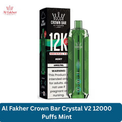 Al Fakher Crown Bar Crystal V2 12000 Puffs Mint
