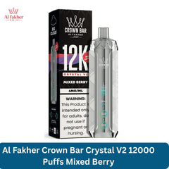 Al Fakher Crown Bar Crystal V2 12000 Puffs Mixed Berry