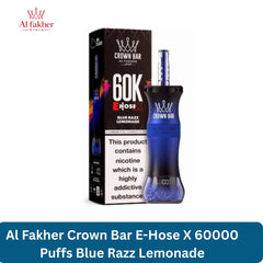 Al Fakher Crown Bar E-Hose X 60000 Puffs Blue Razz Lemonade