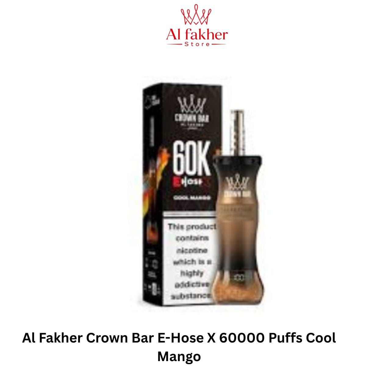 Al Fakher Crown Bar E-Hose X 60000 Puffs Cool Mango