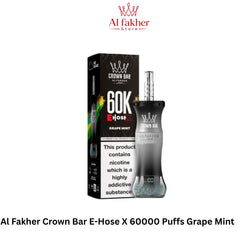Al Fakher Crown Bar E-Hose X 60000 Puffs Grape Mint