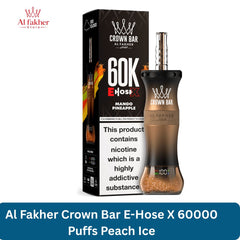 Al Fakher Crown Bar E-Hose X 60000 Puffs Peach Ice