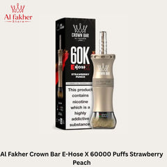 Al Fakher Crown Bar E-Hose X 60000 Puffs Strawberry Peach