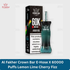 Al Fakher Crown Bar E-Hose X 60000 Puffs  Lemon Lime Cherry Fizz