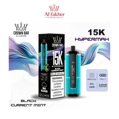 Al Fakher Crown Bar Hypermax 15000 Puffs Blackcurrant Mint