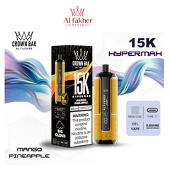 Al Fakher Crown Bar Hypermax 15000 Puffs Mango Pineapple