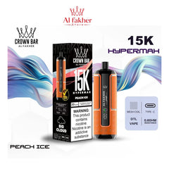 Al Fakher Crown Bar Hypermax 15000 Puffs Peach Ice