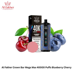 Al Fakher Crown Bar Mega Max 40000 Puffs Blue Razz Blast