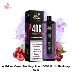 Al Fakher Crown Bar Mega Max 40000 Puffs Blueberry Gum
