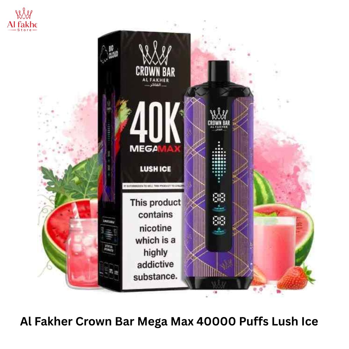 Al Fakher Crown Bar Mega Max 40000 Puffs Lush Ice