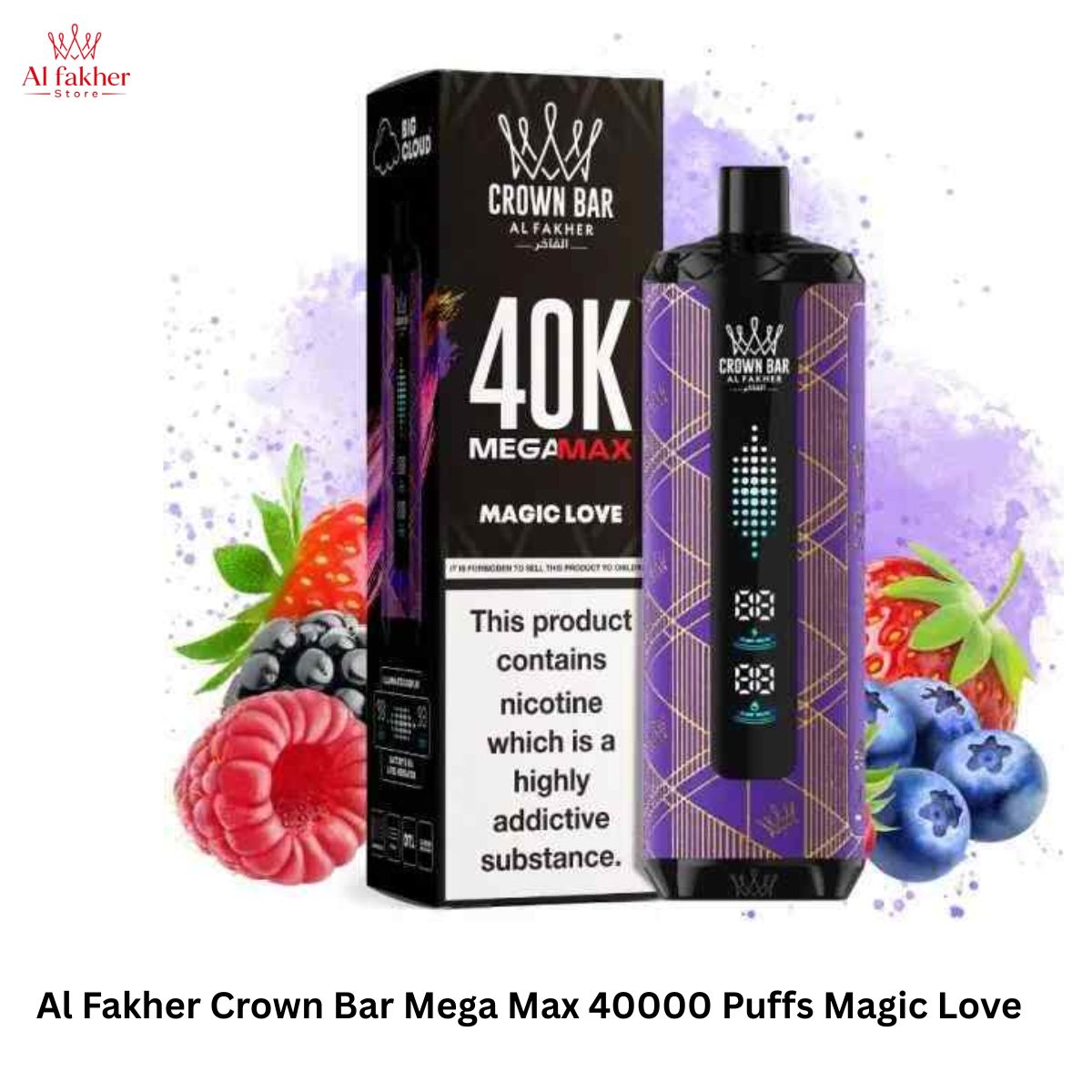 Al Fakher Crown Bar Mega Max 40000 Puffs Magic Love
