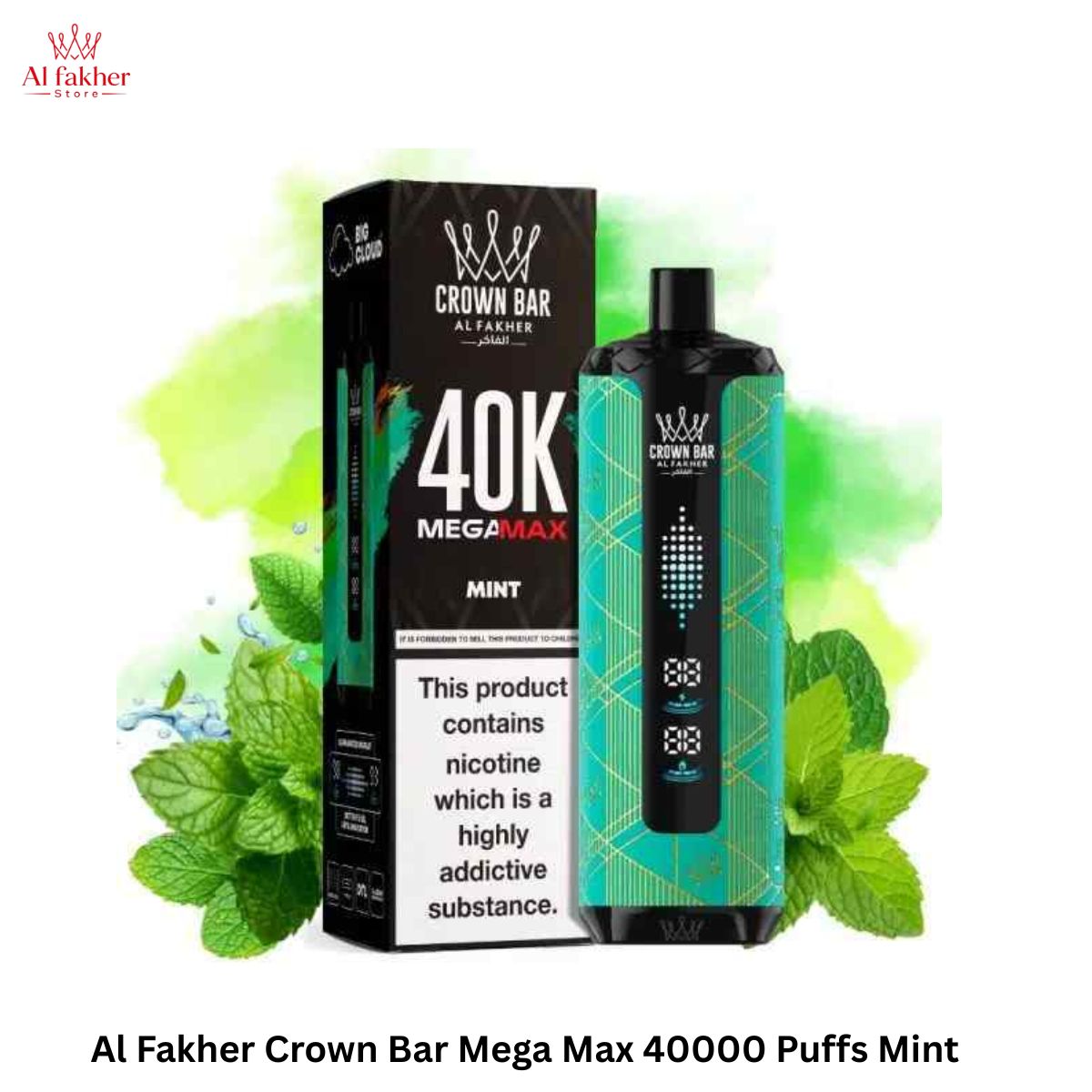 Al Fakher Crown Bar Mega Max 40000 Puffs Mint