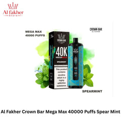 Al Fakher Crown Bar Mega Max 40000 Puffs Spear Mint