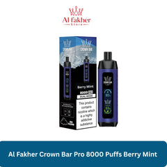 Al Fakher Crown Bar Pro 8000 Puffs Berry Mint