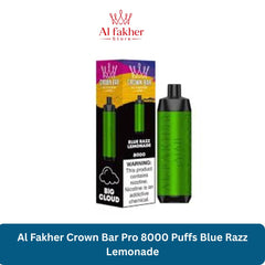 Al Fakher Crown Bar Pro 8000 Puffs Blue Razz Lemonade