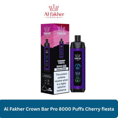 Al Fakher Crown Bar Pro 8000 Puffs Cherry fiesta