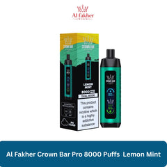 Al Fakher Crown Bar Pro 8000 Puffs Lemon Mint